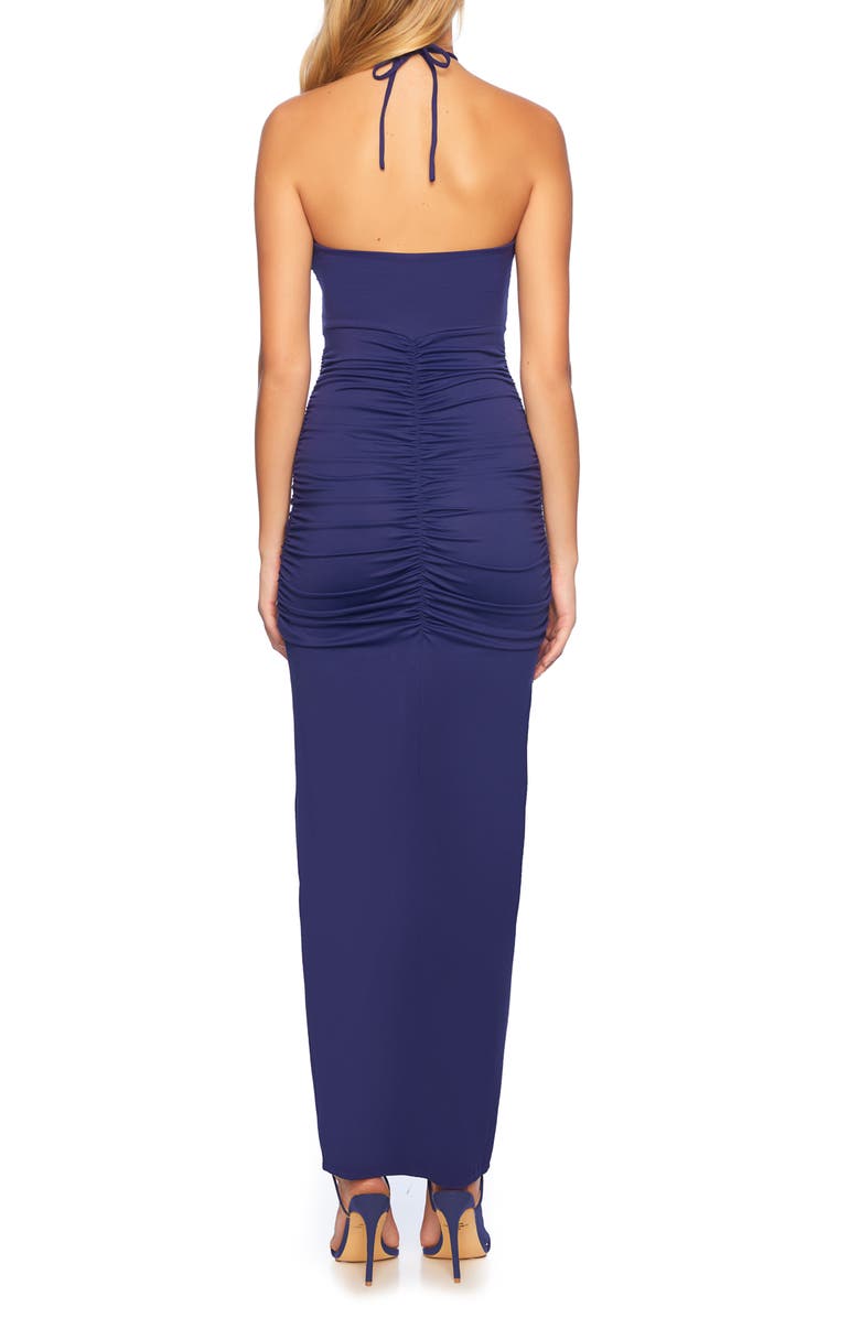 Susana Monaco Gathered Front Halter Maxi Dress, Alternate, color, 