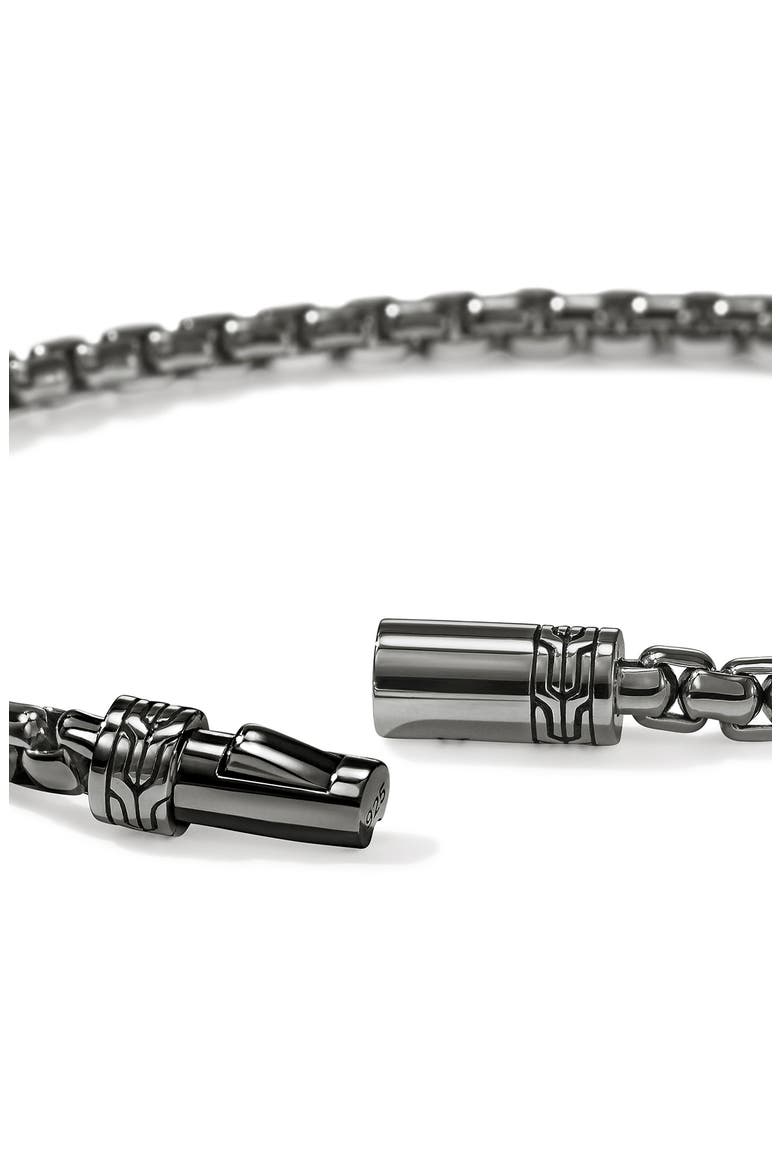 Box Chain Bracelet, 3.7mm, Alternate, color, DARK SILVER
