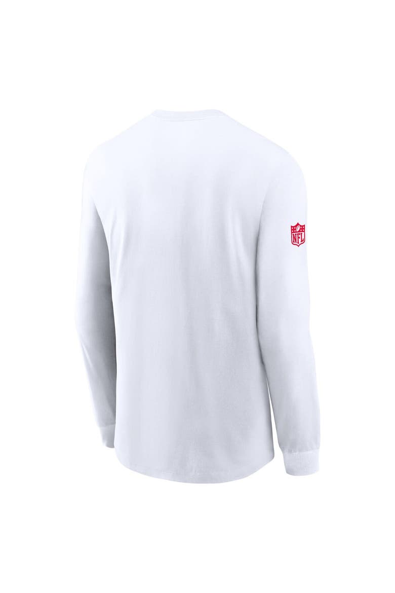 Men's Nike White Kansas City Chiefs Sideline Performance Long Sleeve T-Shirt, Alternate, color, White