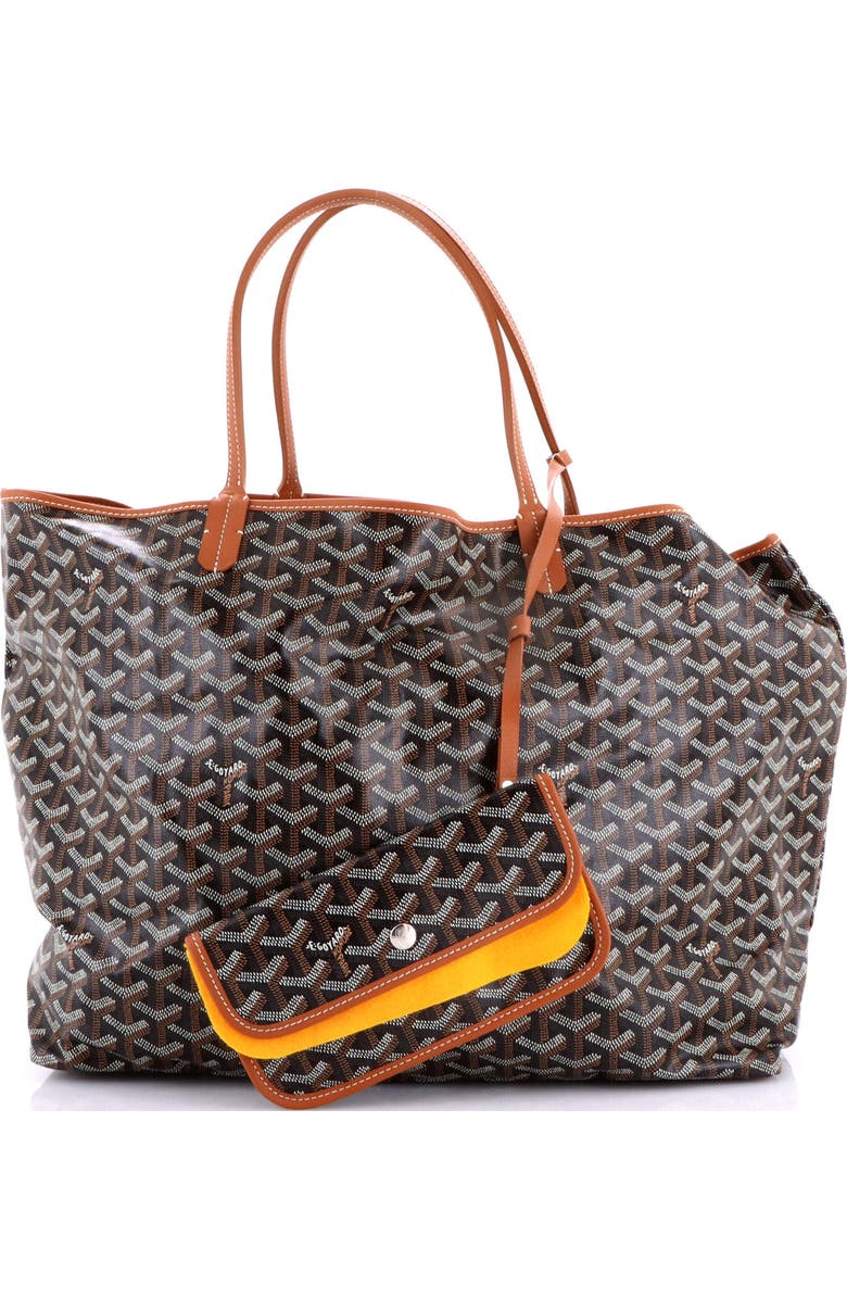 Pre-Owned Goyard Saint Louis Tote Coated Canvas GM, Alternate, color, Brown