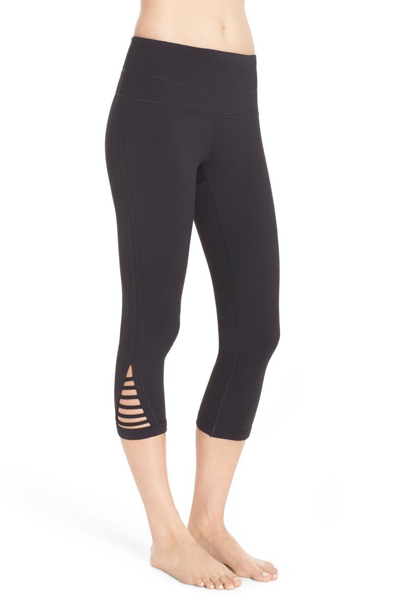 Va-Va High Waist Capris, Alternate, color, BLACK