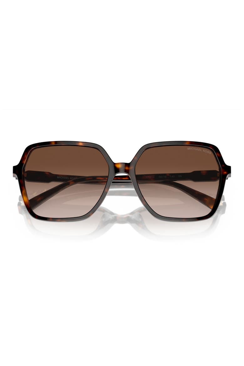 Jasper 58mm Square Sunglasses, Alternate, color, DK TORT