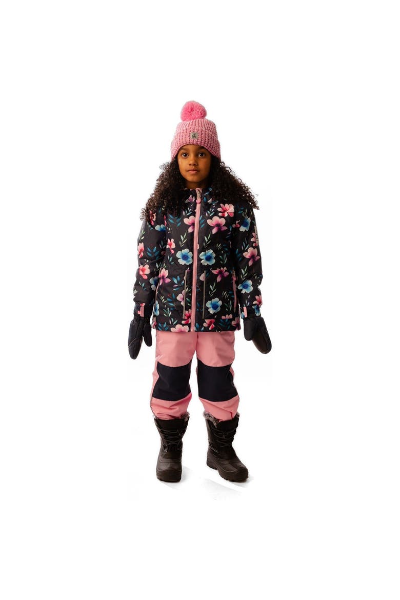 Chill Floral Jacket & Foot Strap Pants Two Piece Snowsuit, Alternate, color, Blue Floral Print
