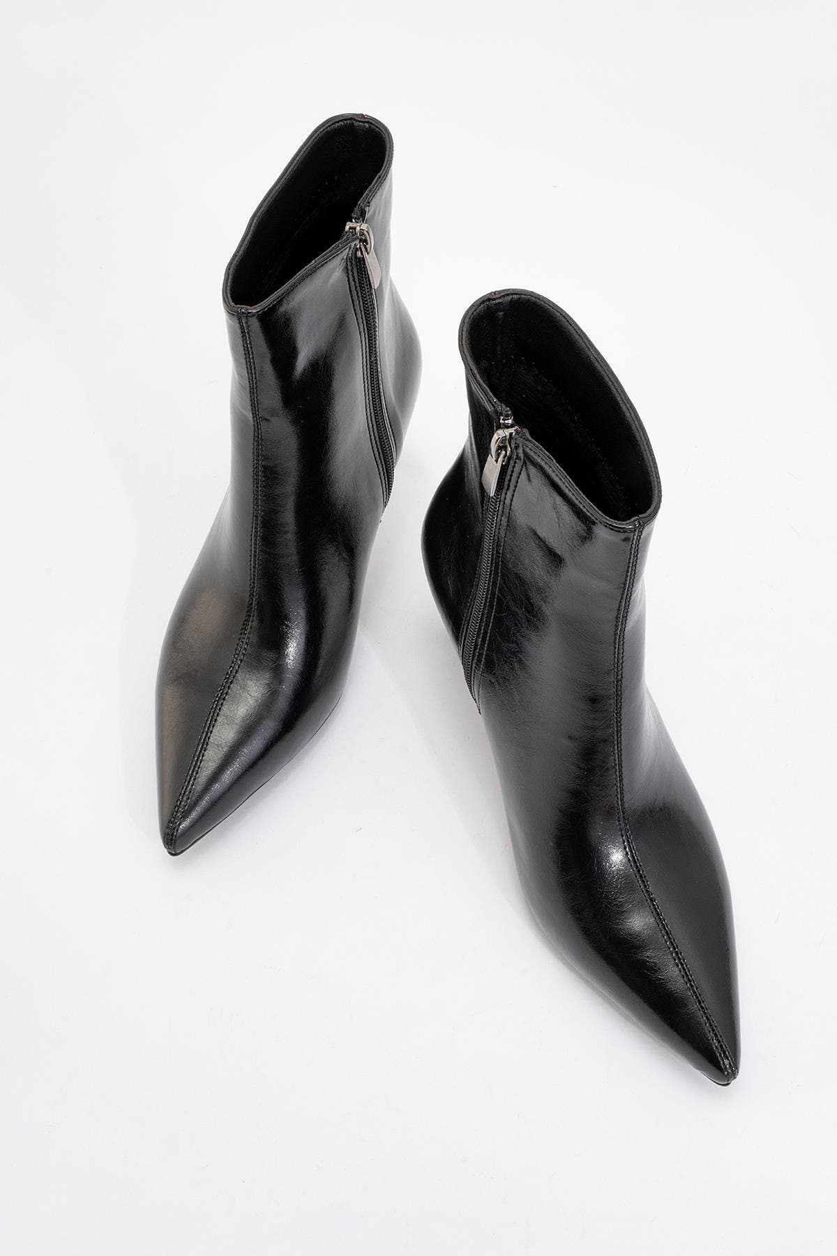 Noya Stiletto Boot, Alternate, color, Black Faux Leather