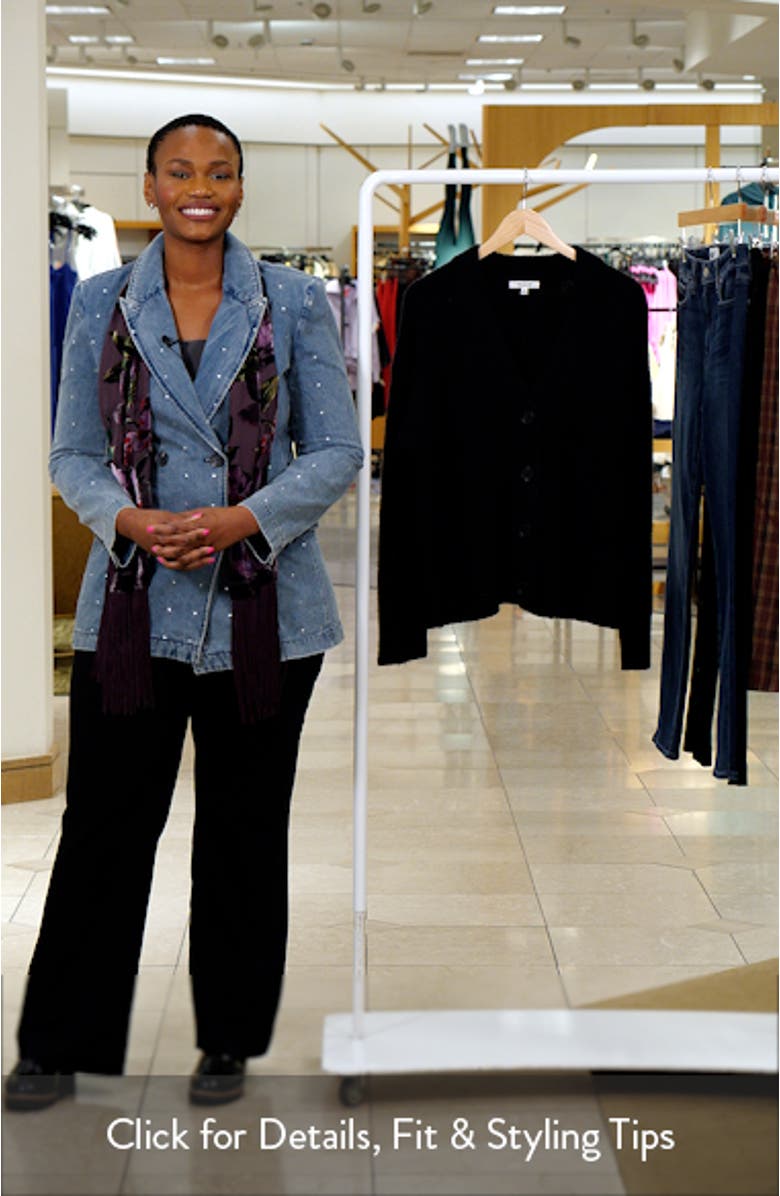 Drop Shoulder V-Neck Cardigan, sales video thumbnail