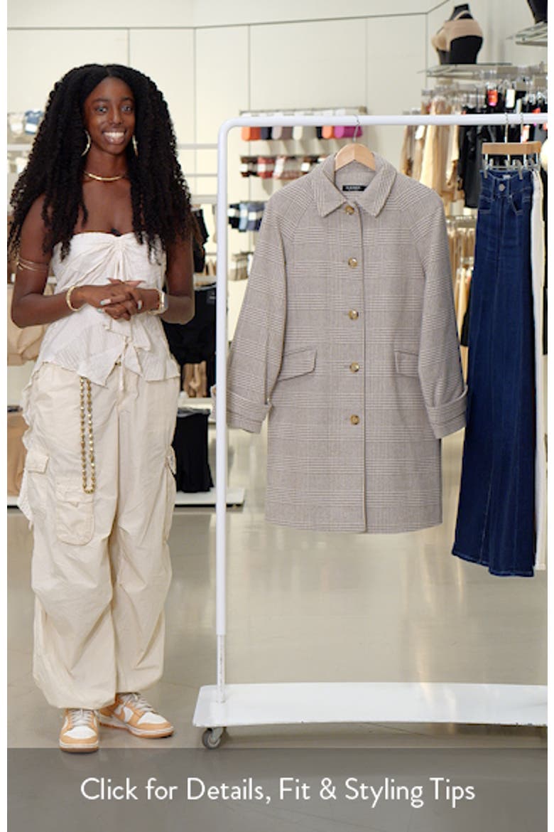 Plaid Longline Wool Blend Coat video