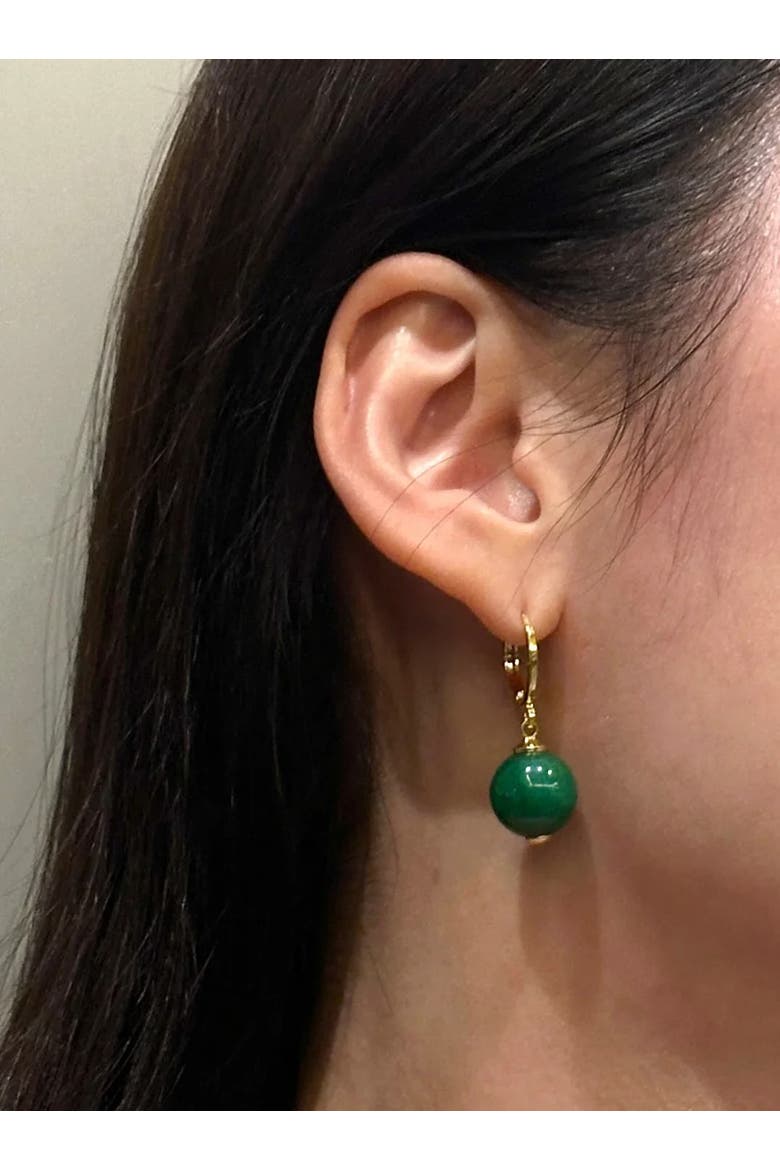 Nadene Jade Drop Earrings, Alternate, color, Green