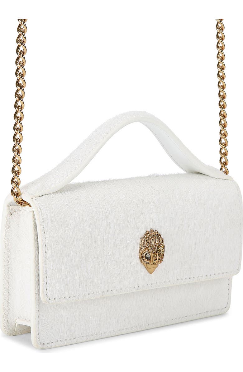 Kurt Geiger London Extra Small Bond Genuine Calf Hair & Leather Top Handle Bag, Alternate, color, White