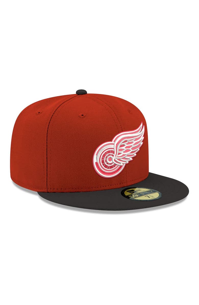 New Era Men's New Era  Red Detroit Red Wings Core Logo Two-Tone 59FIFTY Fitted Hat, Alternate, color, Red