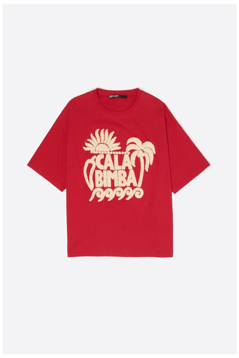 Toweling Logo T-Shirt, Alternate, color, RED