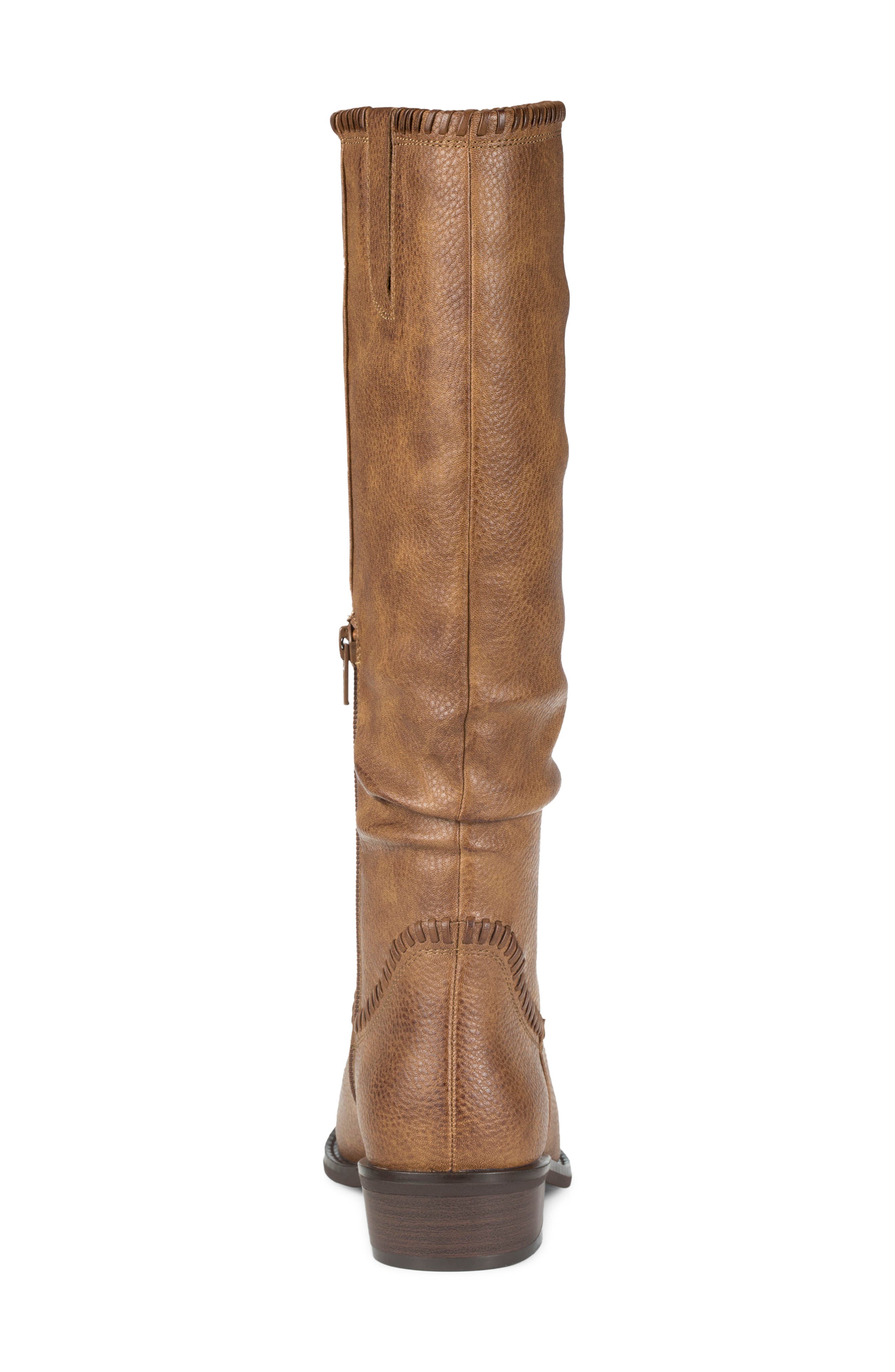 Nilla Faux Leather Tall Boot, Alternate, color, SADDLE