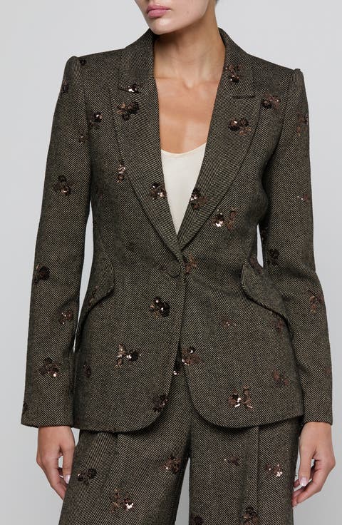 Chamberlain Sequin Floral Blazer