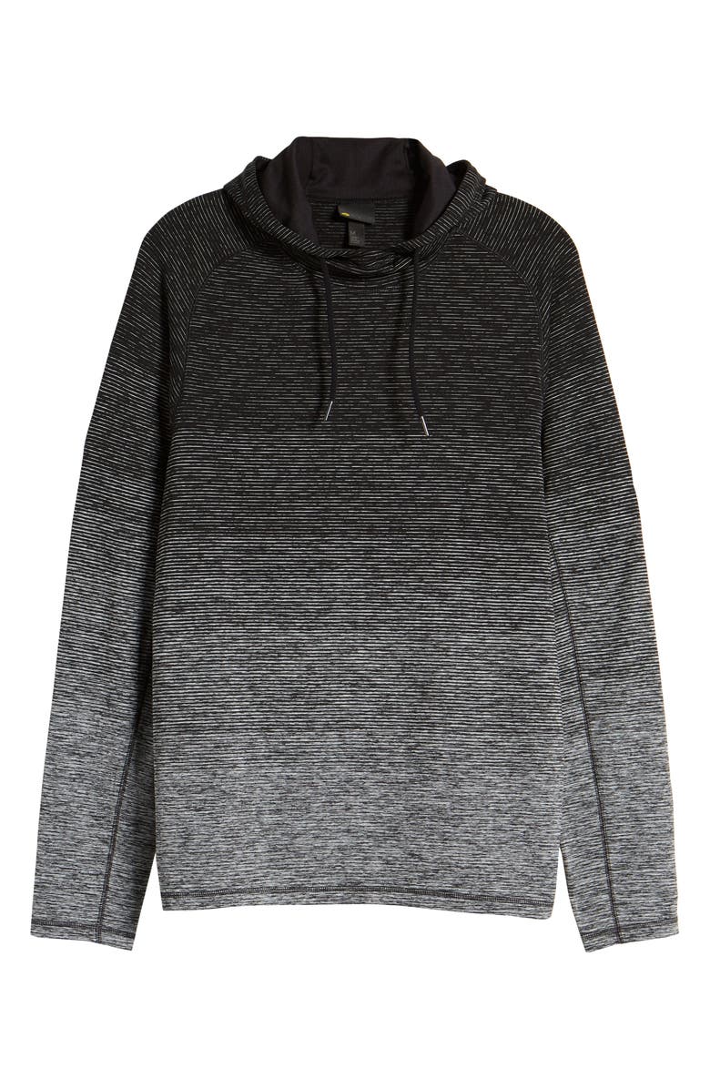 Zella Ombré Stripe Pullover Hoodie, Alternate, color, 