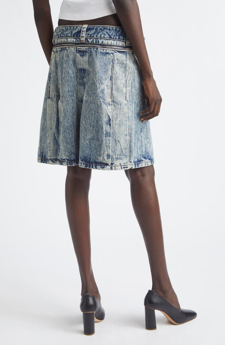 Vaquera Denim Car Wash Pleated Skirt, Alternate, color, Blue
