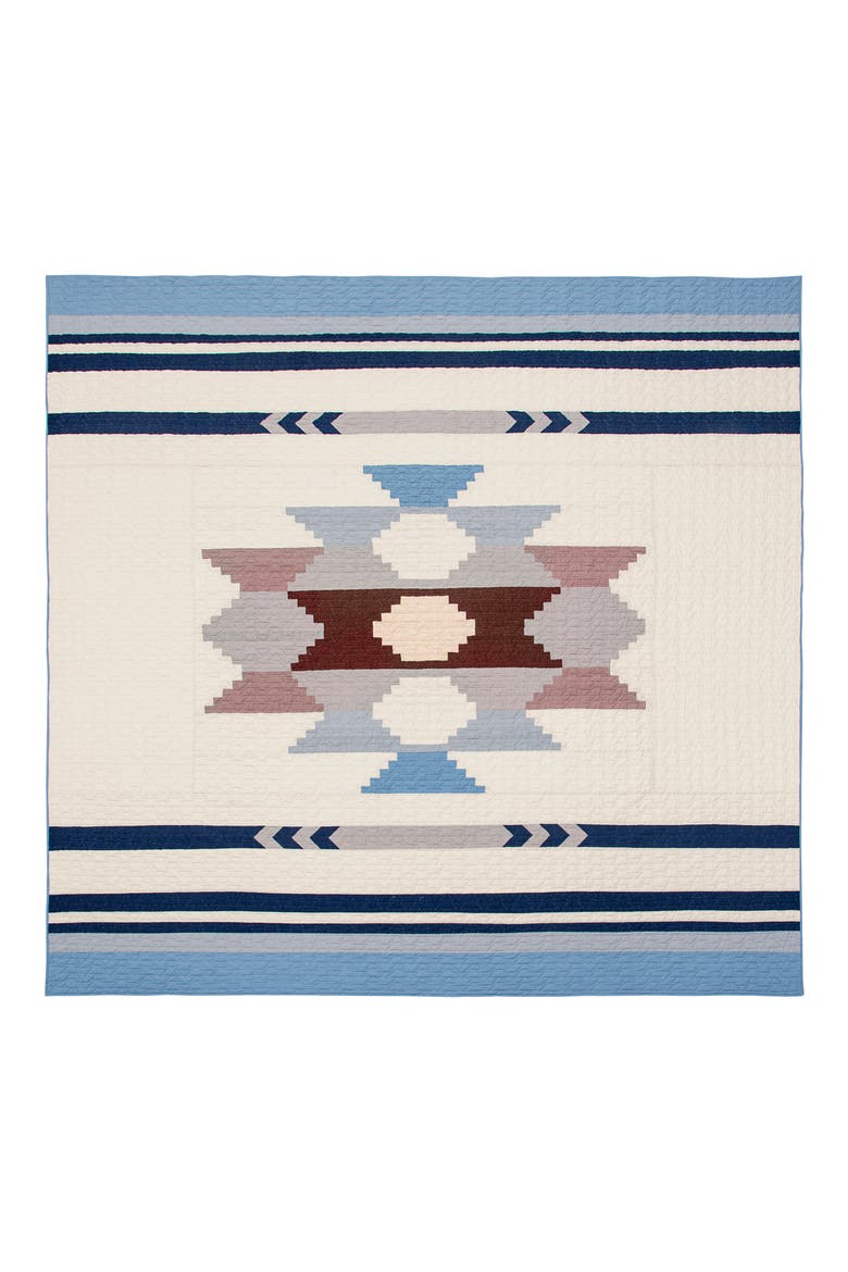 Diamond Ridge Quilt & Sham Set, Alternate, color, BLUE MULTI
