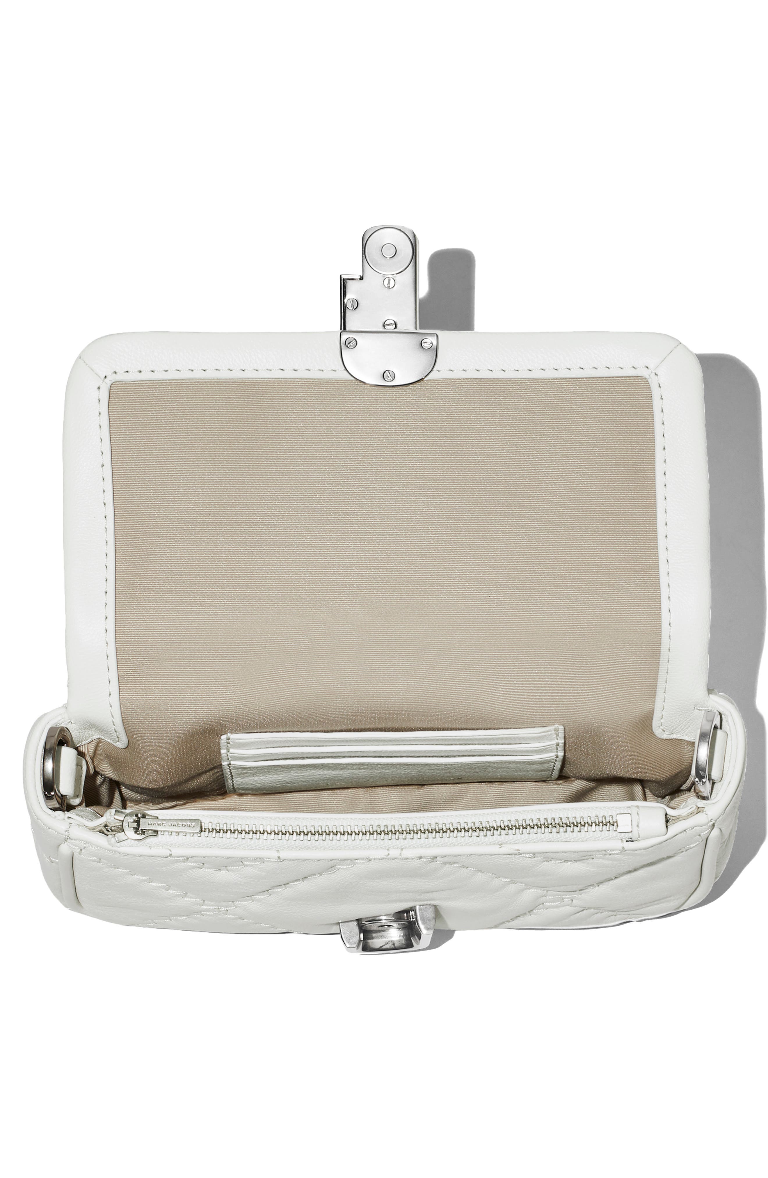 The Quilted Leather J Marc Mini Bag, Alternate, color, COTTON