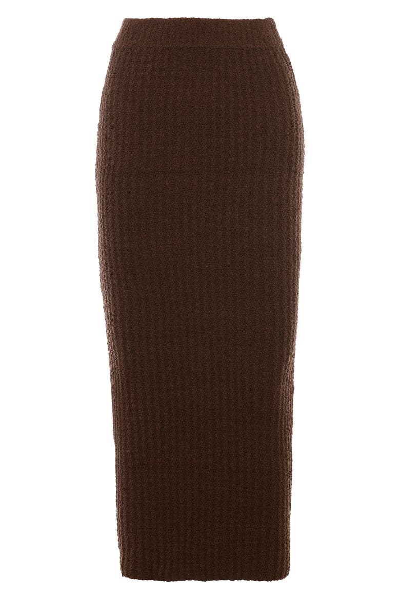Sloane Bouclé Knit Skirt, Alternate, color, CHOCOLATE BROWN