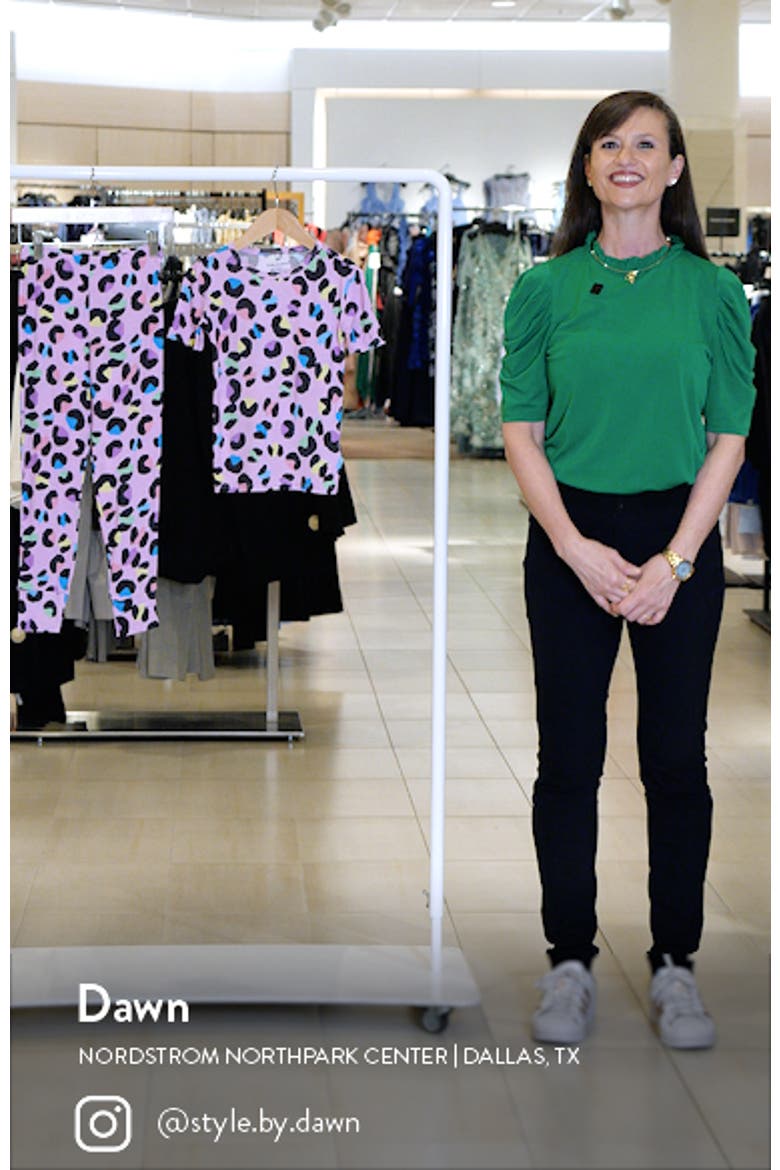 Electric Leopard Fitted Two-Piece Pajamas video