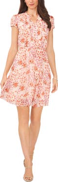 Chaus Floral Pleat Dress