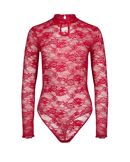 Adore Me Meredith Bodysuit In Dark Red