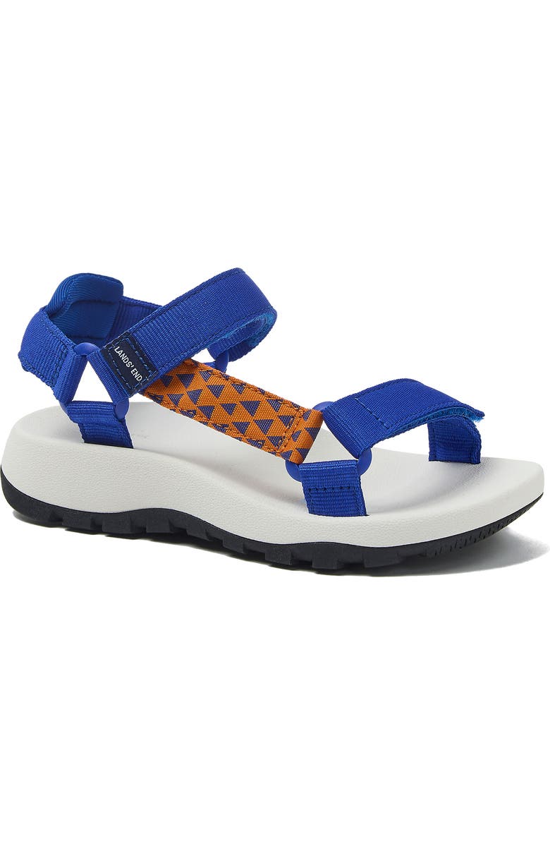 Lands' End Kids Colorful Traveler Sport Strap Sandals, Main, color, Multi/Electric Blue
