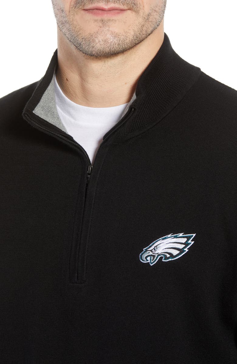 Cutter & Buck Philadelphia Eagles - Lakemont Regular Fit Quarter Zip Sweater, Alternate, color, 