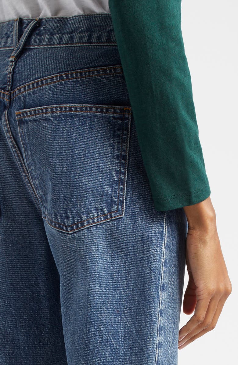 Veronica Beard Daniela High Waist Straight Leg Ankle Jeans, Alternate, color, Rebel Blue