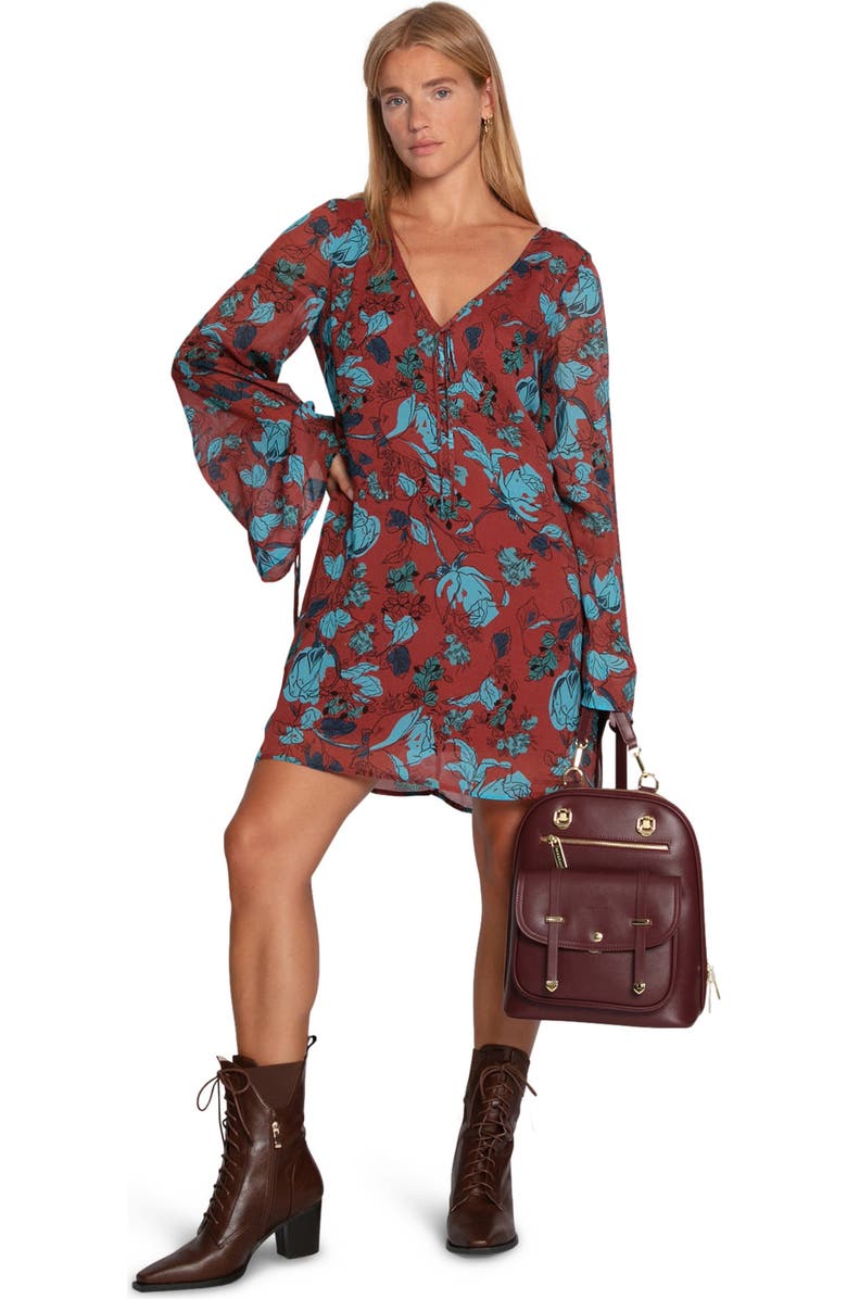 Belle & Bloom 5th Ave Leather Backpack, Main, color, Burgundy