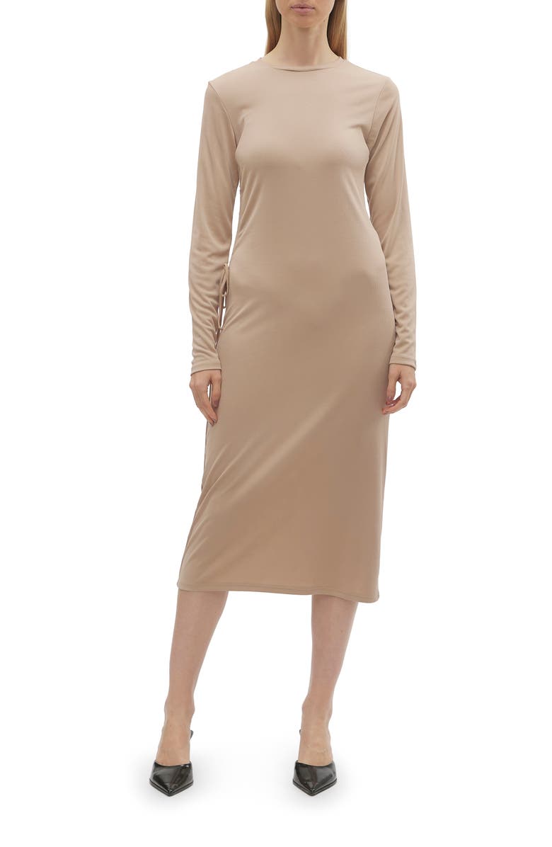 VERO MODA Phine Long Sleeve Rib Jersey Dress, Alternate, color, 