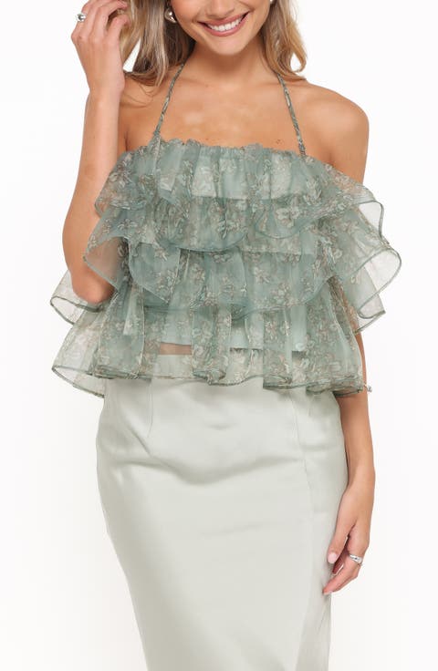Taelya Flounce Halter Top