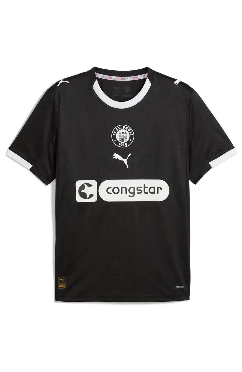 PUMA Men's Puma Black St. Pauli 2025/26 Replica Jersey, Alternate, color, Black