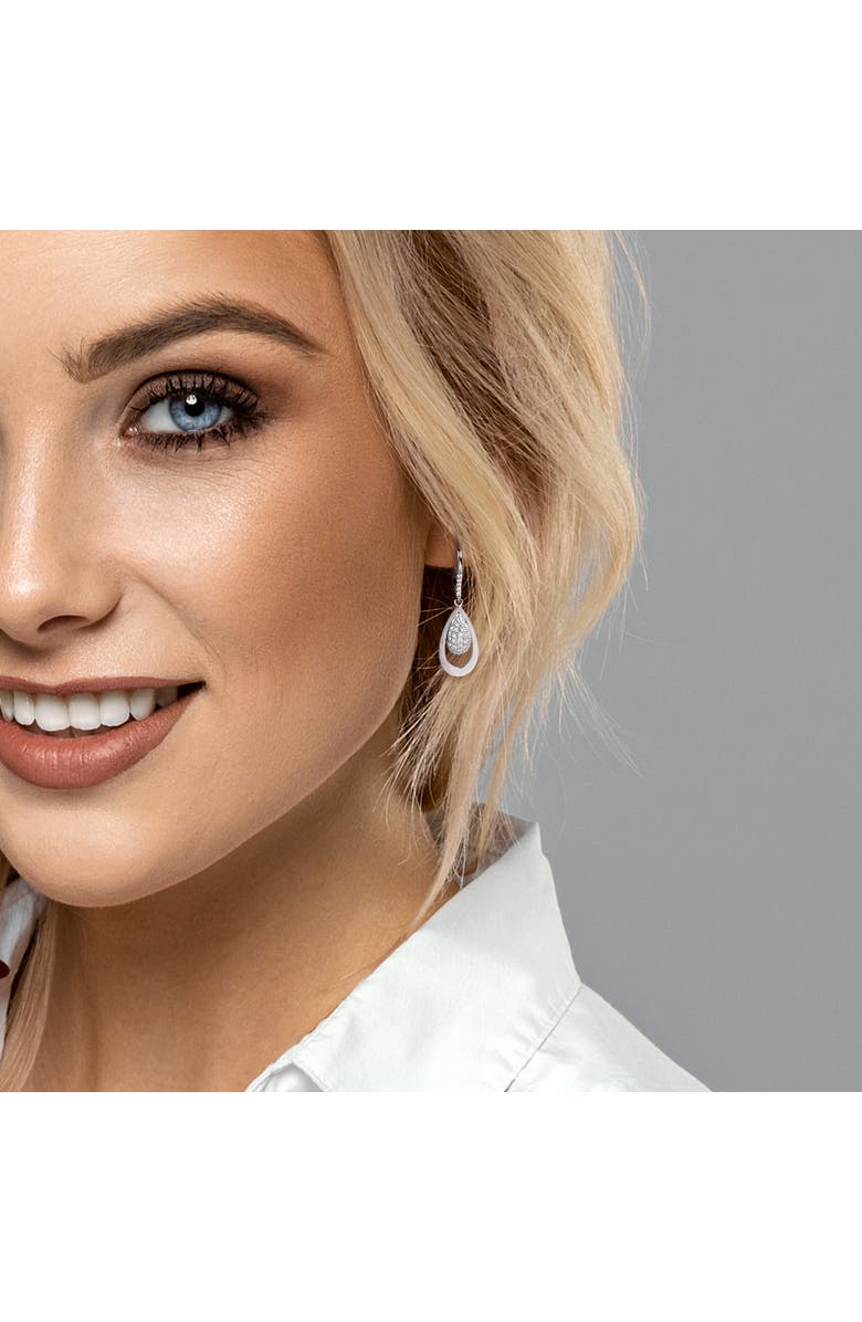 Julianna B. Diamond Dangle Teardrop Earrings 14k White Gold, Alternate, color, 14K White Gold
