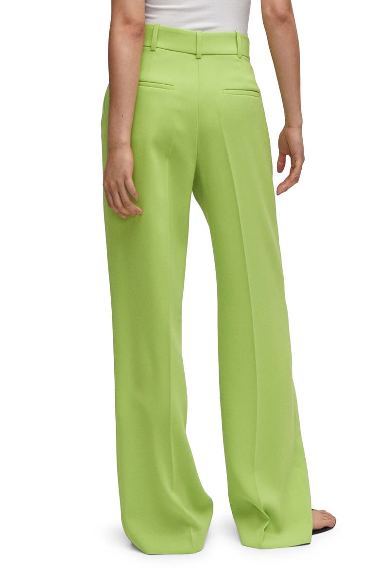 MANGO Pleat Front Wide Leg Pants, Alternate, color, 