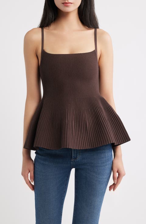 Instasculpt™ Rib Peplum Tank