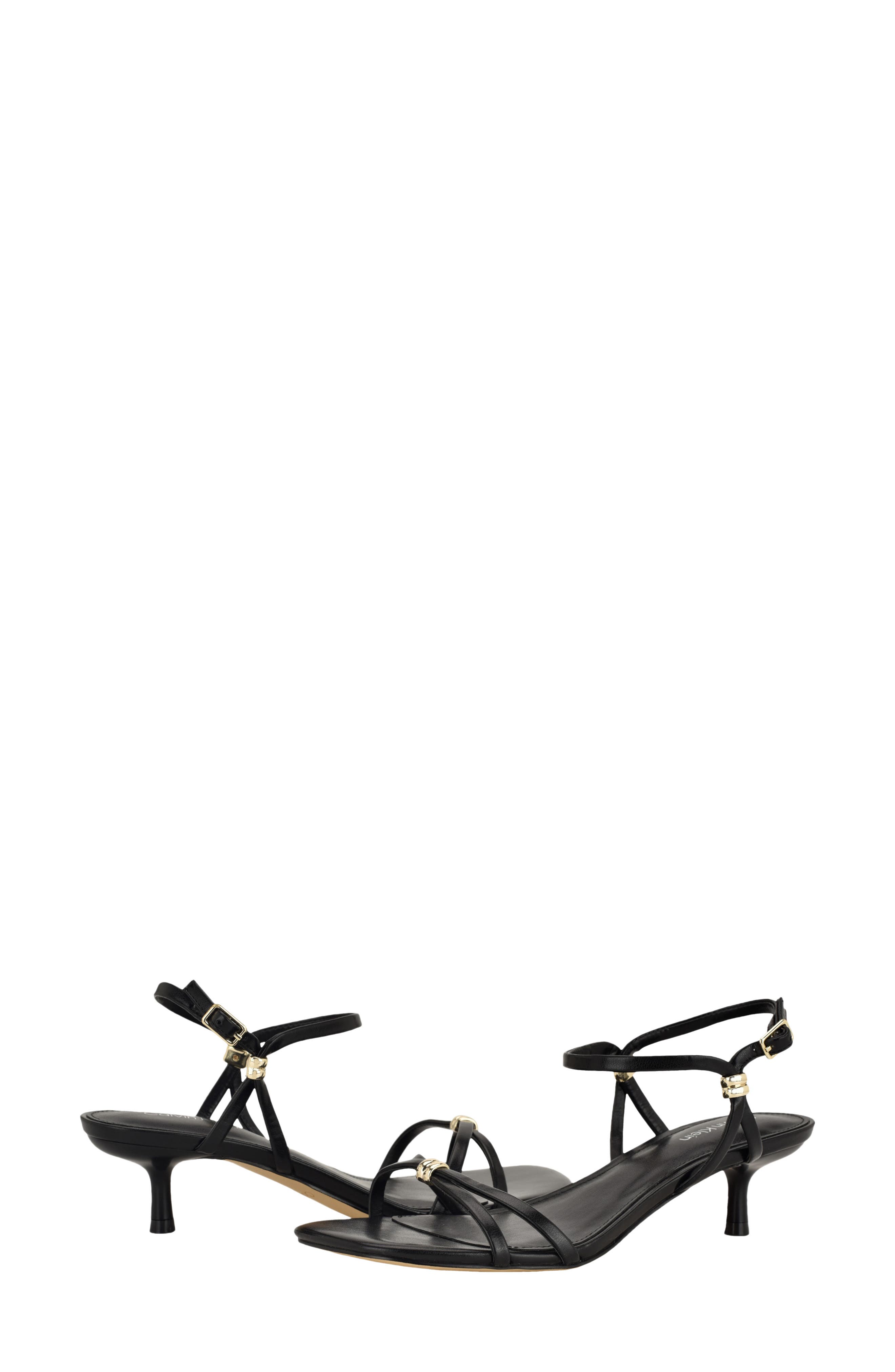 Calvin Klein Rivine Ankle Strap Sandal, Alternate, color, Black