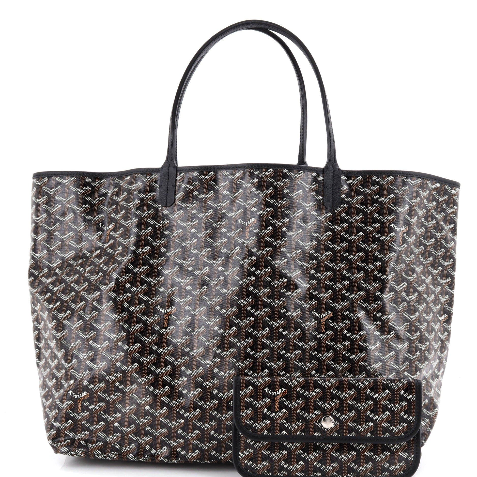 Pre-Owned Goyard Saint Louis Tote Coated Canvas GM, Alternate, color, Black