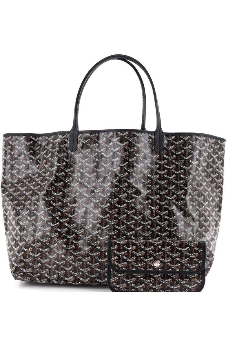 Pre-Owned Goyard Saint Louis Tote Coated Canvas GM, Alternate, color, Black