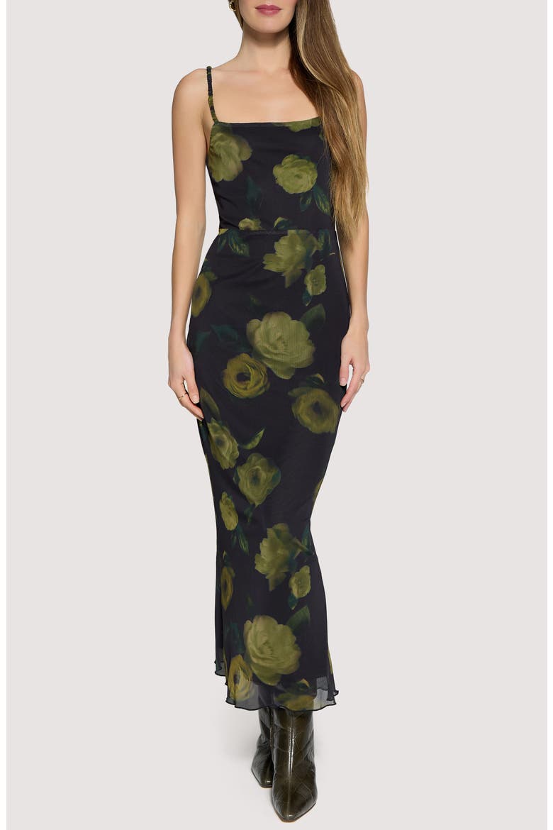 Nocturnal Blooms Maxi Dress, Main, color, BLACK-FLORAL