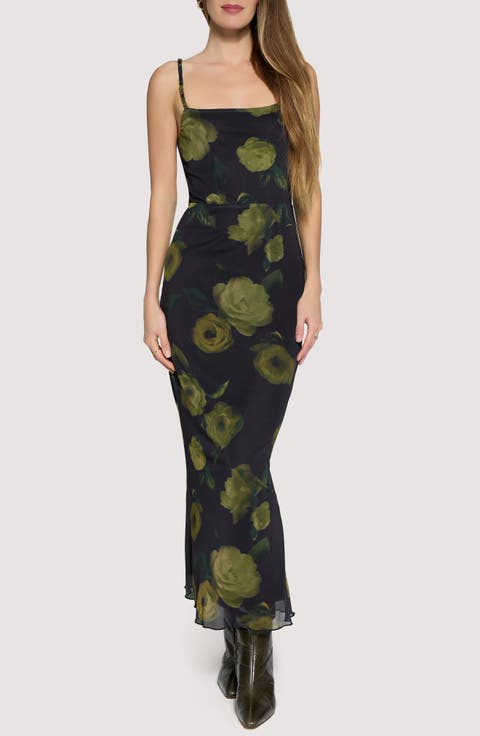 Nocturnal Blooms Maxi Dress