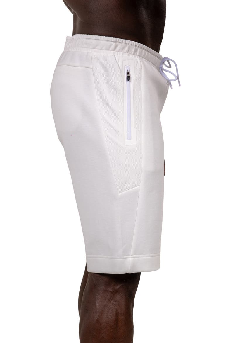 Marthyr Cotton Blend Jersey Shorts, Alternate, color, WHITE