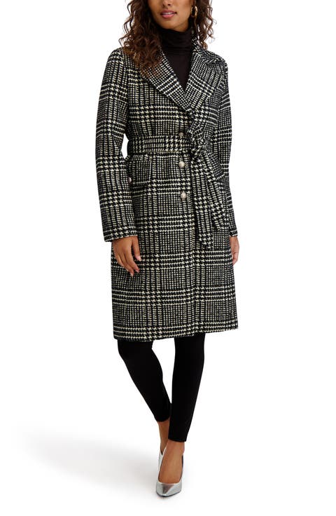 Plaid Trench Coat