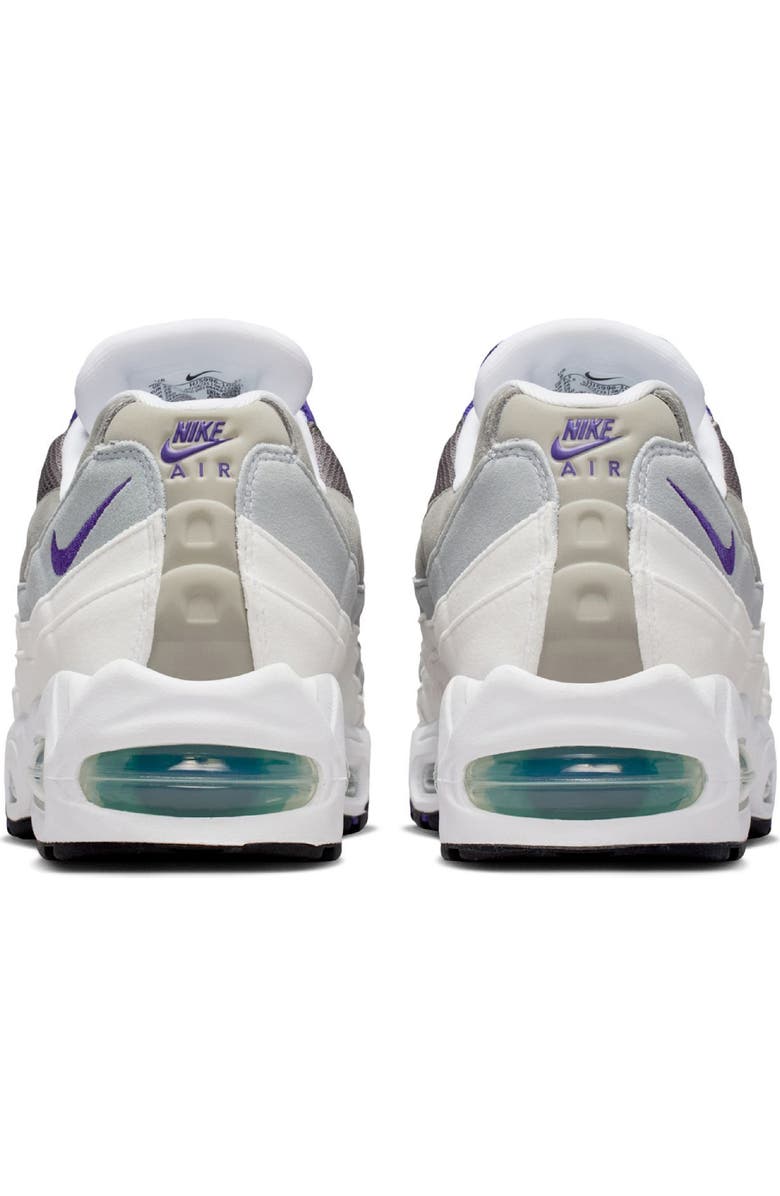 Nike Air Max 95 Big Bubble Sneaker, Alternate, color, White/ Purple/ Emerald Green