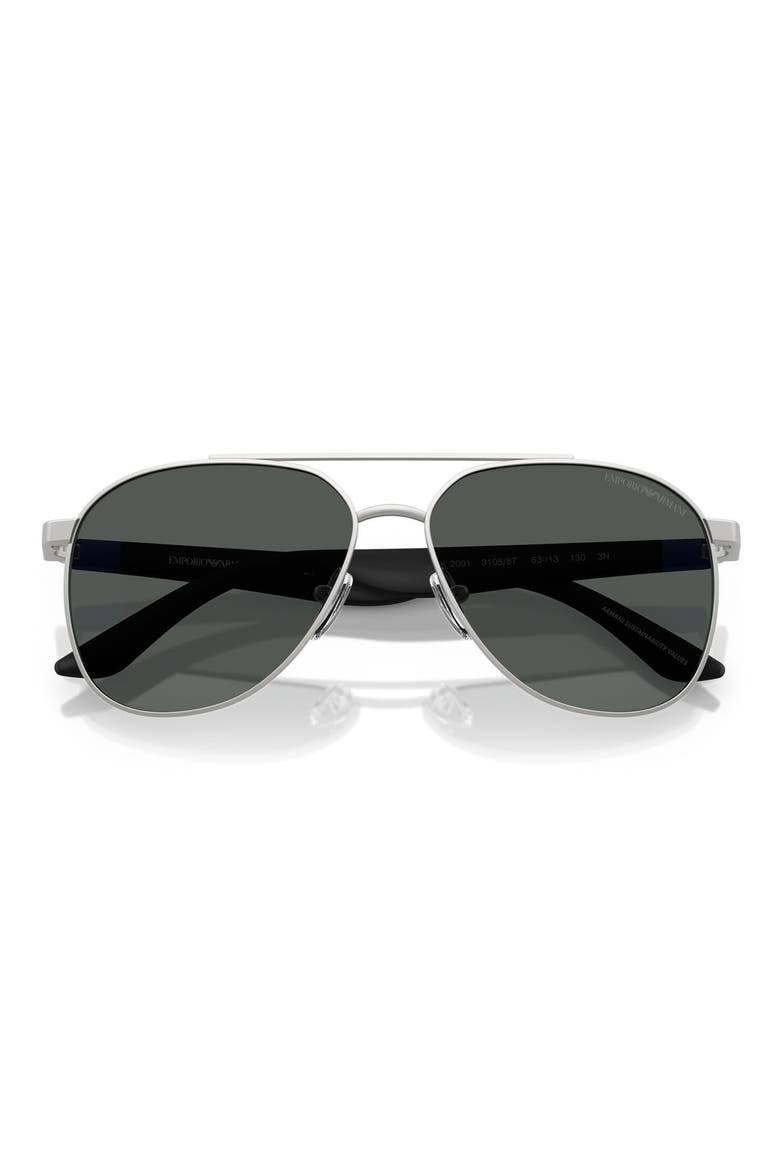 Kids' EK2001 53mm Pilot Sunglasses, Alternate, color, MATTE SILVER / DARK GREY