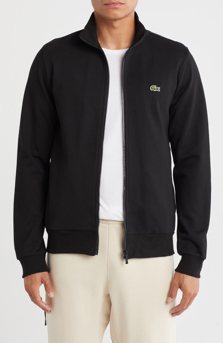 Lacoste Cotton Blend Fleece Zip Sweatshirt, Main, color,