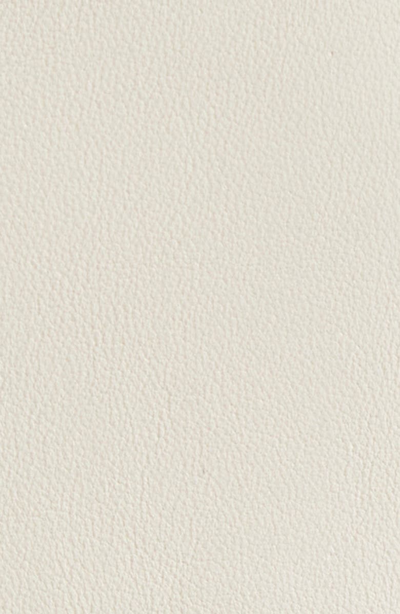 Bottega Veneta Double Breasted Leather Trench Coat, Alternate, color, Pale Meringue