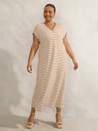 Live Unlimited Contrast Stripe Crochet Dress