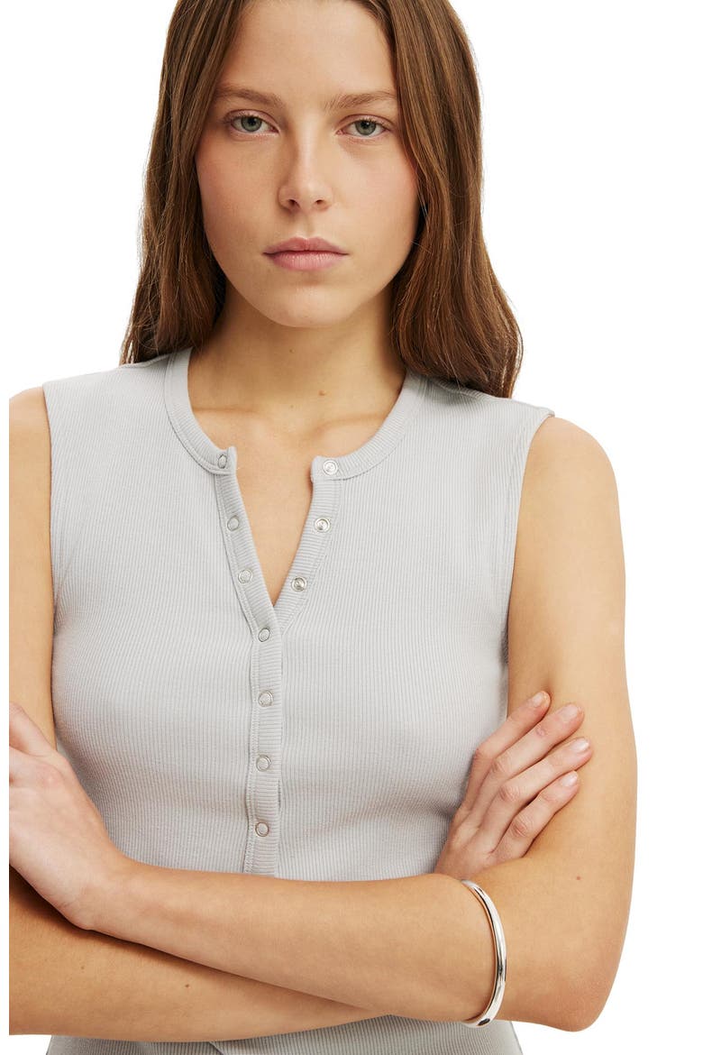 Women's Blake Rib Henley Tank, Alternate, color, Marble Mist