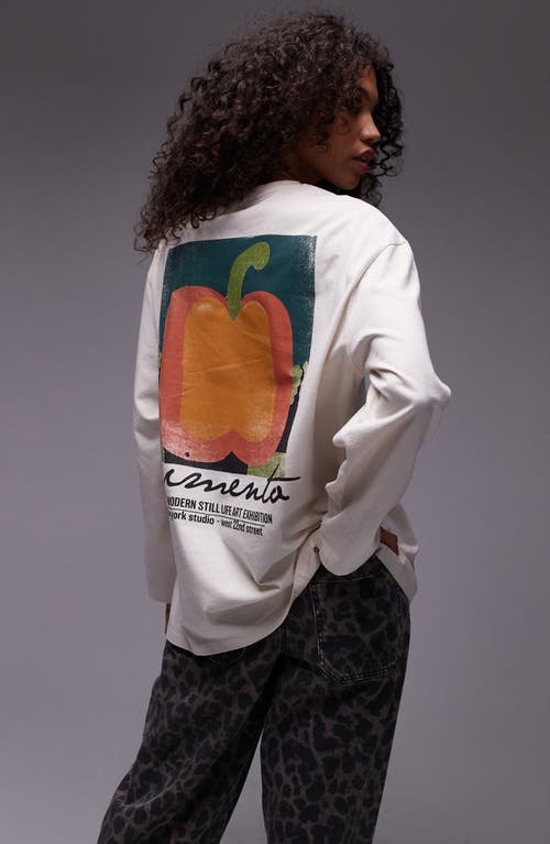 TOPSHOP TOPSHOP PIMIENTA LONG SLEEVE SKATER GRAPHIC T-SHIRT 