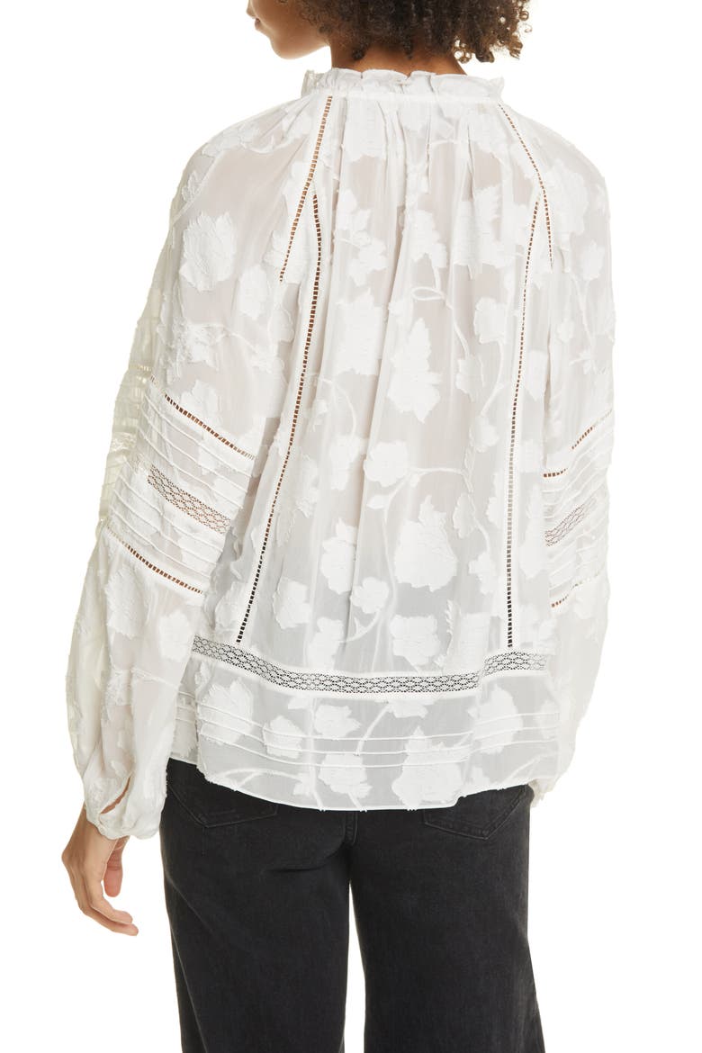 Chaylse Blouse, Alternate, color, PORCELAIN