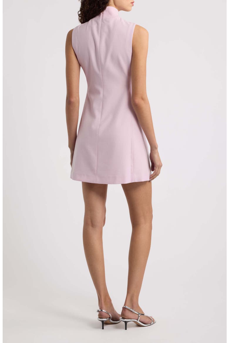 Mock Neck Sleeveless A-Line Dress, Alternate, color, ROSE MAUVE MELANGE